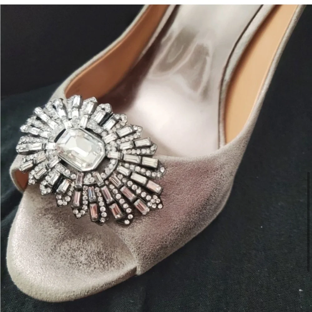 Badgley Mischka Opened Toe Shoes Size 9M - Picture 3 of 8